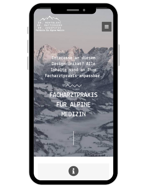 Webdesign Beispiel "Alpen"