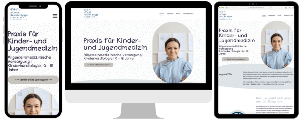 Website Kinderarzt Design "Hygge"